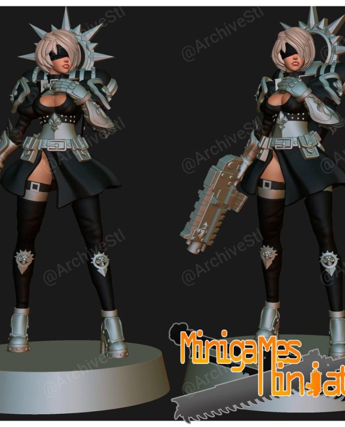 尼尔:机械纪元 2B小姐姐 圣洁修女3D打印图纸